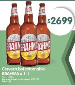 Supermercados Buenos Días Brahma cerveza bot retornable oferta