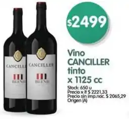 Supermercados Buenos Días Canciller vino tinto oferta