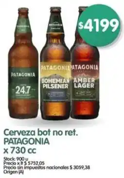 Supermercados Buenos Días Patagonia cerveza bot no ret. oferta