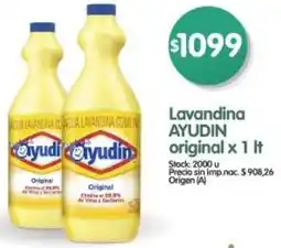 Supermercados Buenos Días Ayudín lavandina original oferta