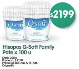 Supermercados Buenos Días Q-soft family hisopos pote oferta