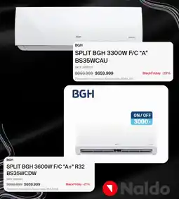 Naldo Lombardi Bgh split bgh 3600w f/c "a+" r32 oferta