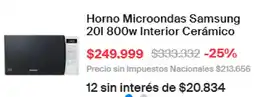 Naldo Lombardi Samsung horno microondas oferta