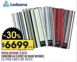 Coto Ledesma cuaderno a4 classic 84 hojas rayadas oferta