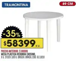 Coto Tramontina mesa plastica redonda cassino oferta