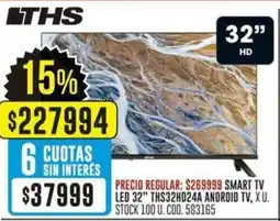 Coto Ths smart tv led 32" oferta