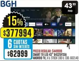 Coto BGH smart tv led 43" oferta