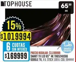 Coto Tophouse smart tv 65" oferta