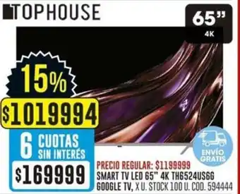 Tophouse smart tv 65"