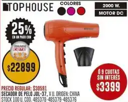 Coto Tophouse secador de pelo JDL-37 oferta