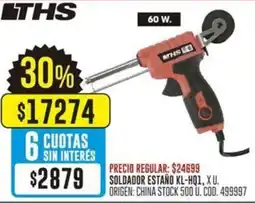 Coto Ths soldador estano KL-H01 oferta