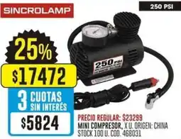 Coto Sincrolamp mini compresor oferta