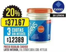 Coto Evans latex interior oferta