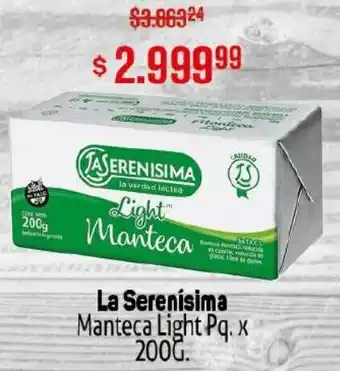 Makro La serenísima manteca light pq. oferta