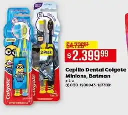 Makro Cepillo dental colgate barbie minions, batman oferta