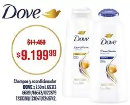 Makro Dove shampoo y acondicionador oferta