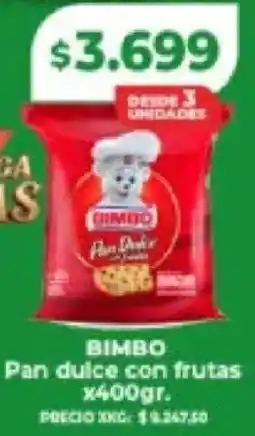 Supermayorista Vital Bimbo pan dulce con frutas oferta