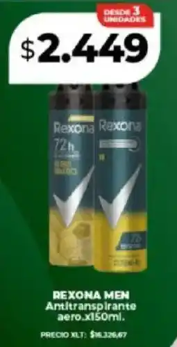 Supermayorista Vital Rexona men antitranspirante aero. oferta
