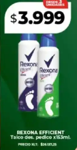 Supermayorista Vital Rexona efficient talco des. oferta