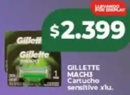 Supermayorista Vital Gillette mach3 cartucho sensitive oferta