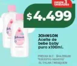 Supermayorista Vital Johnson aceite de bebe baby puro oferta