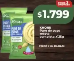 Supermayorista Vital Knorr pure de papa receta completa oferta