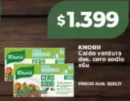 Supermayorista Vital Knorr caldo verdura des, cero sodio oferta