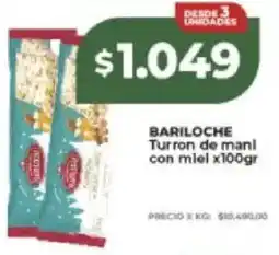 Supermayorista Vital Bariloche turron de mani con miel oferta