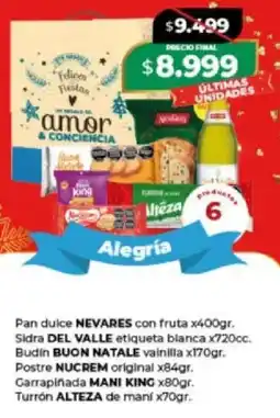 Supermayorista Vital Nevares pan dulce con fruta oferta