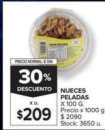 Carrefour Market Nueces Peladas 30% Descuento oferta
