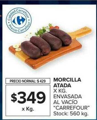 Carrefour Market Morcilla Atada Envasada Al Vacío oferta