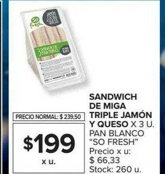 Carrefour Market Sandwich De Miga Triple Jamón Y Queso Pan Blanco oferta