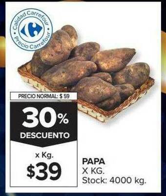 Carrefour Market Papa 30% Descuento oferta