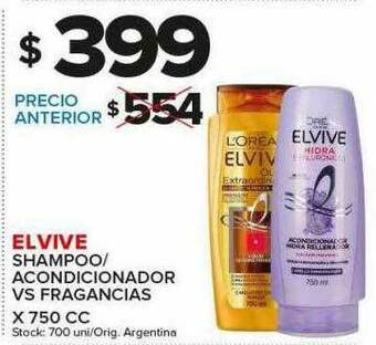 Carrefour Maxi Elvive Shampoo Acondicionador Vs Fragancias oferta