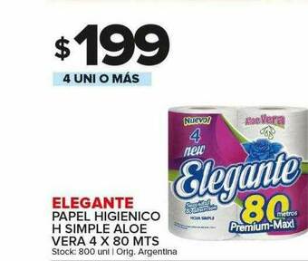 Carrefour Maxi Elegante Papel Higienico H Simple Aloe Vera oferta