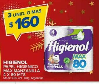 Carrefour Maxi Higienol Papel Higienico Max Manzanilla oferta