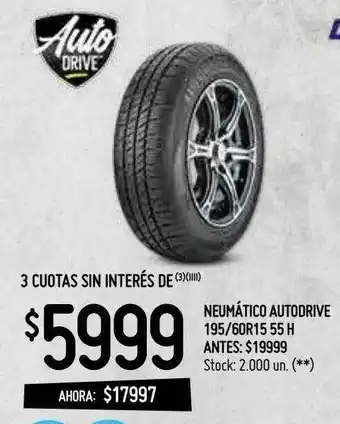 Changomas Neumático Autodrive 195 60r15 55h oferta