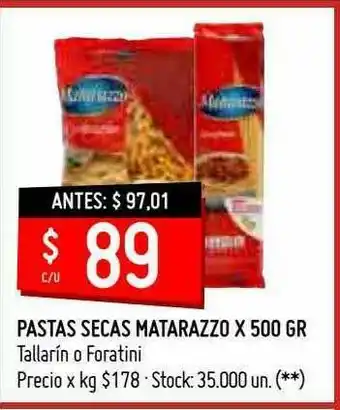 Changomas Pastas Secas Matarazzo oferta