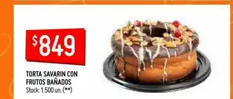 Changomas Torta Savarin Con Frutos Bañados oferta
