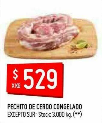 Changomas Pechito De Cerdo Congelado oferta
