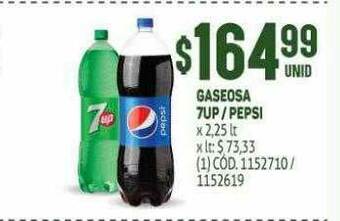 Makro Gaseosa 7up Pepsi oferta