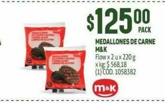 Makro Medallones De Carne M&k oferta