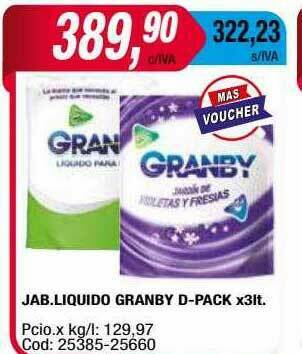 Maxiconsumo Jab Liquido Granby D-pack oferta
