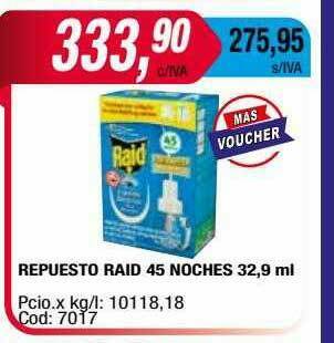 Maxiconsumo Repuesto Raid 45 Noches oferta