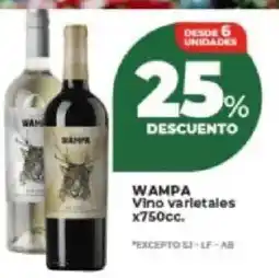 Supermayorista Vital Wampa vino varietales oferta