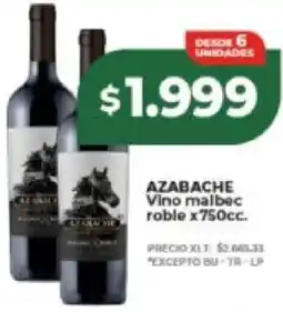 Supermayorista Vital Azabache vino malbec roble oferta