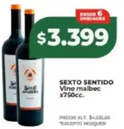 Supermayorista Vital Sexto sentido vino malbec oferta