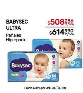 Nini Mayorista Babysec Ultra Pañales Hiperpack oferta