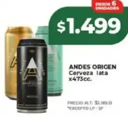 Supermayorista Vital Andes origen cerveza lata oferta