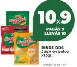 Supermayorista Vital Rinde dos jugo en polvo oferta